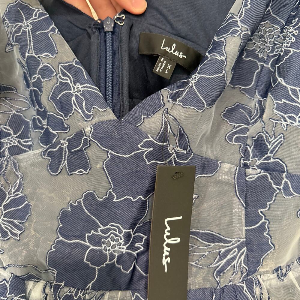 Lulu's Blue Floral Mini Dress - Picture 8 of 8